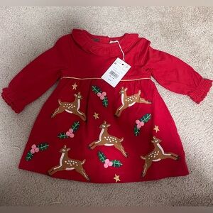 Copy- NWT BABY BODEN Rockabilly Red Deers Dress 18-24 Months